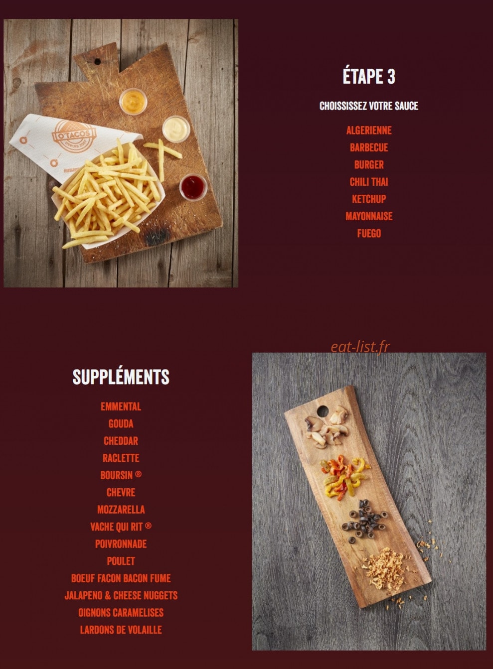 O'Tacos — carte page 2