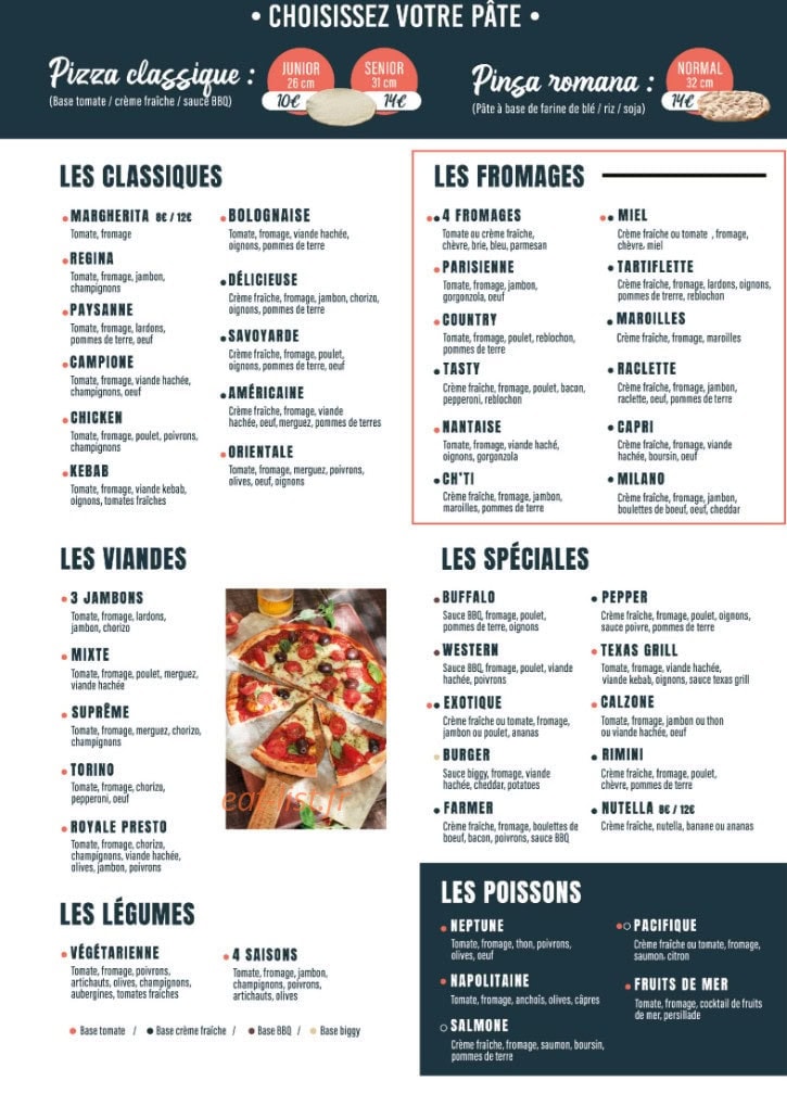 Tasty Pizza — carte page 2