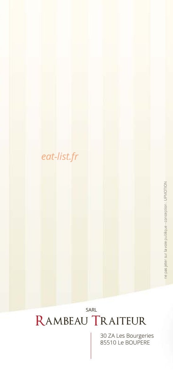 Rambeau Traiteur — carte page 6