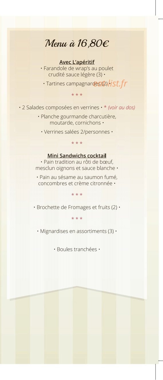 Rambeau Traiteur — carte page 14