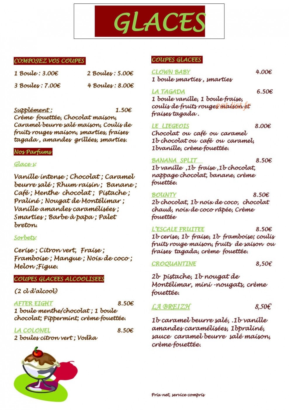 Crêperie Du Moulin — carte page 10