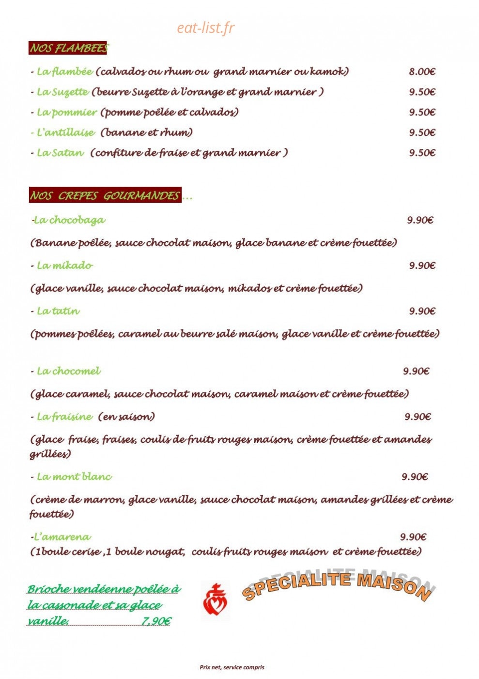 Crêperie Du Moulin — carte page 5