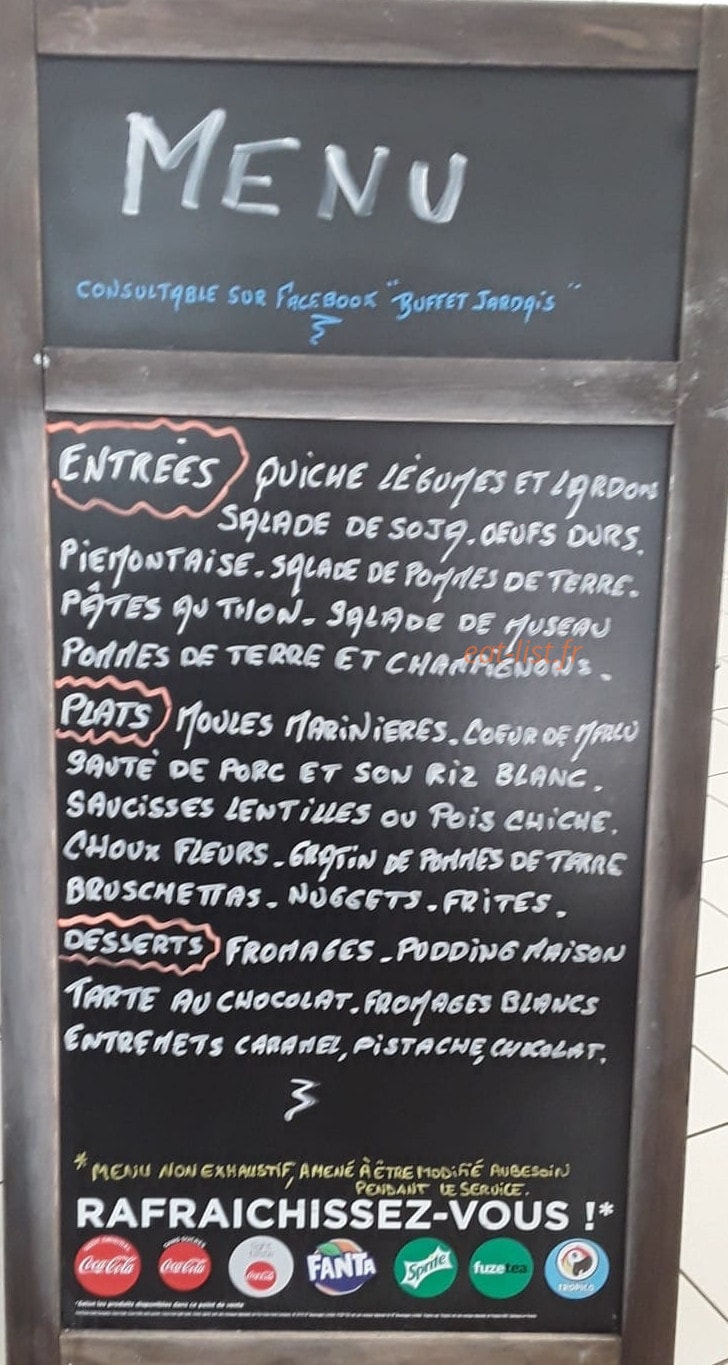 Le Buffet Jardais — carte page 1
