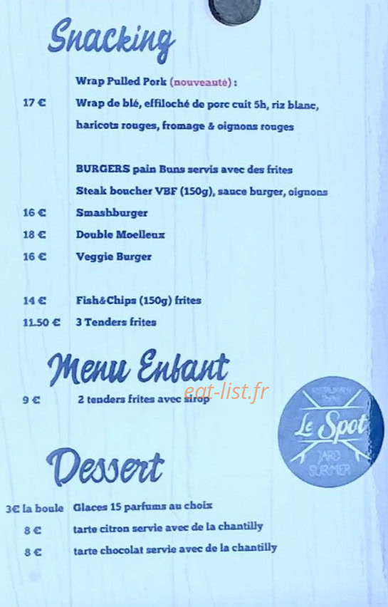 Le Spot — carte page 3