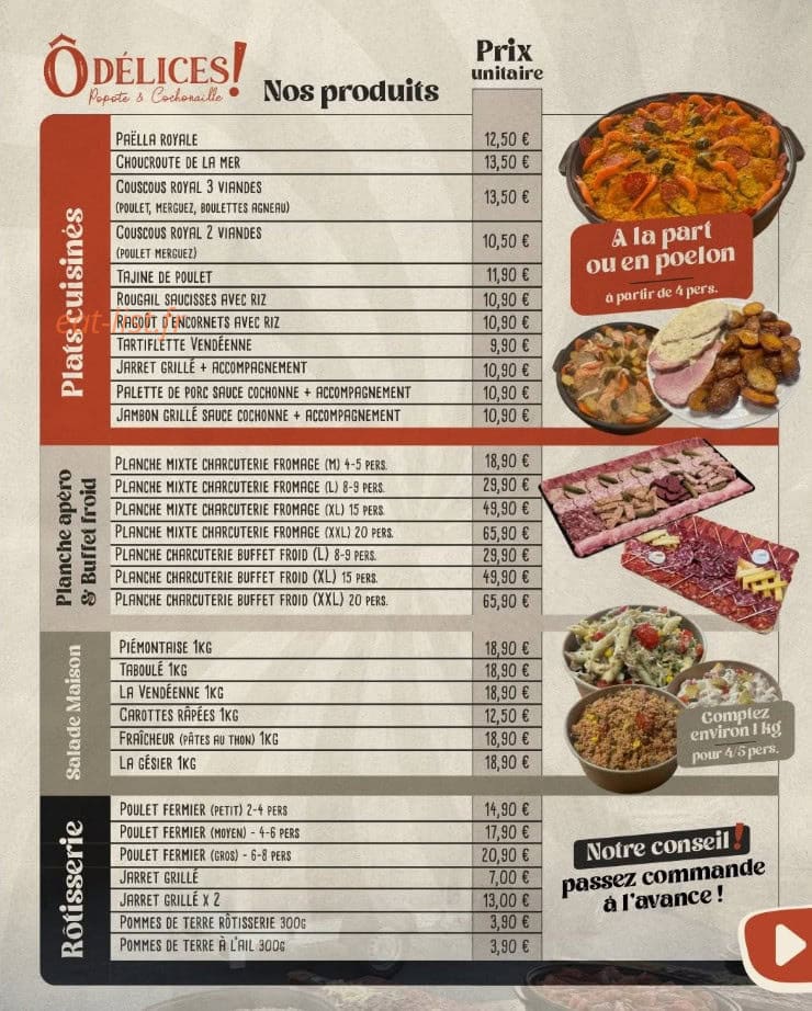 Ô Délices — carte page 2