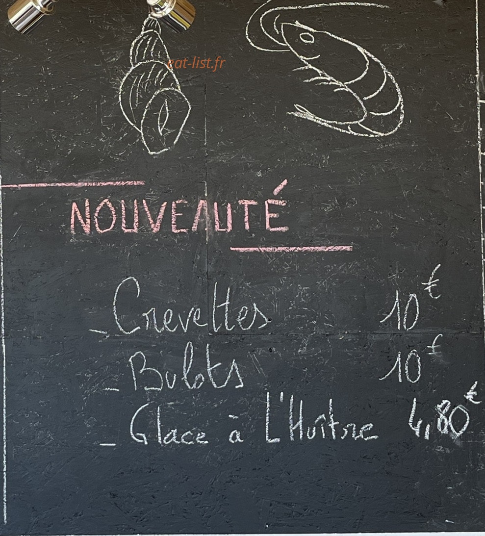 Carte et menu de Chez Mumu à Saint Vincent sur Jard — La nouveauté