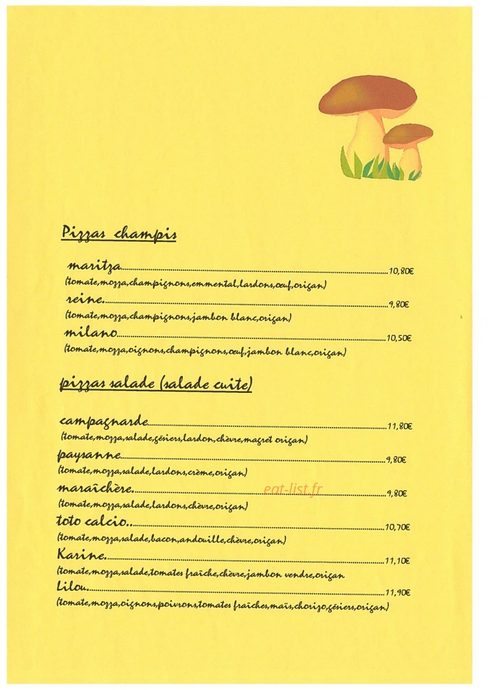 La tour de pizz — carte page 4