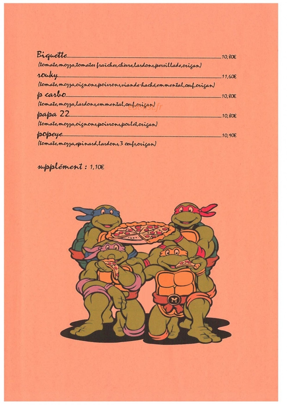 La tour de pizz — carte page 8