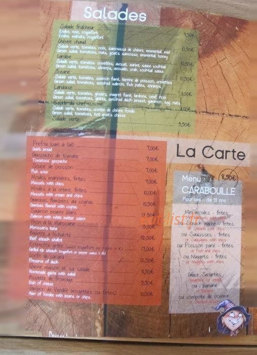 Le Zagarella — carte page 2
