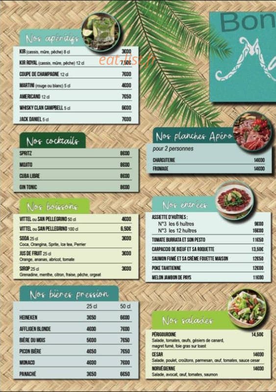 Manuia — carte page 2