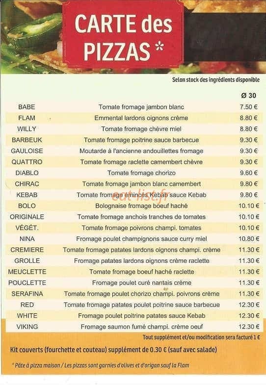 Chez ponpon — carte page 1