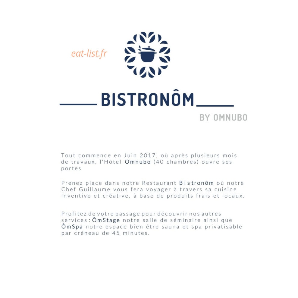 BistronÔm by Omnubo — carte page 2