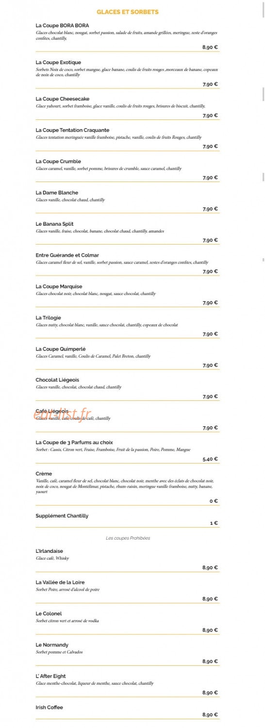 La Taverne — carte page 7