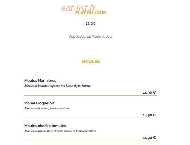 La Taverne — carte page 8