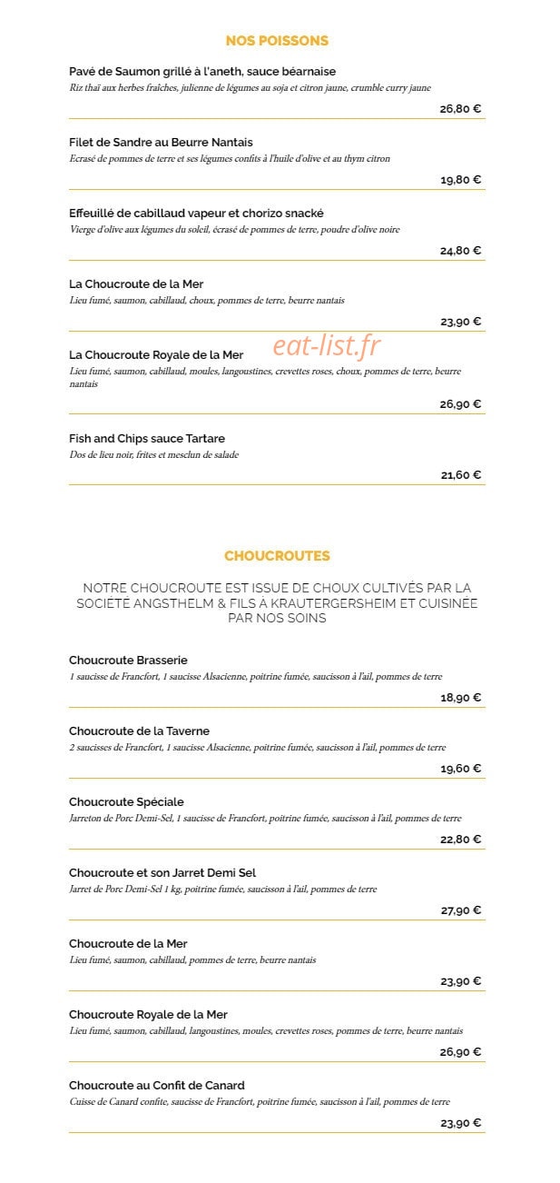La Taverne — carte page 3