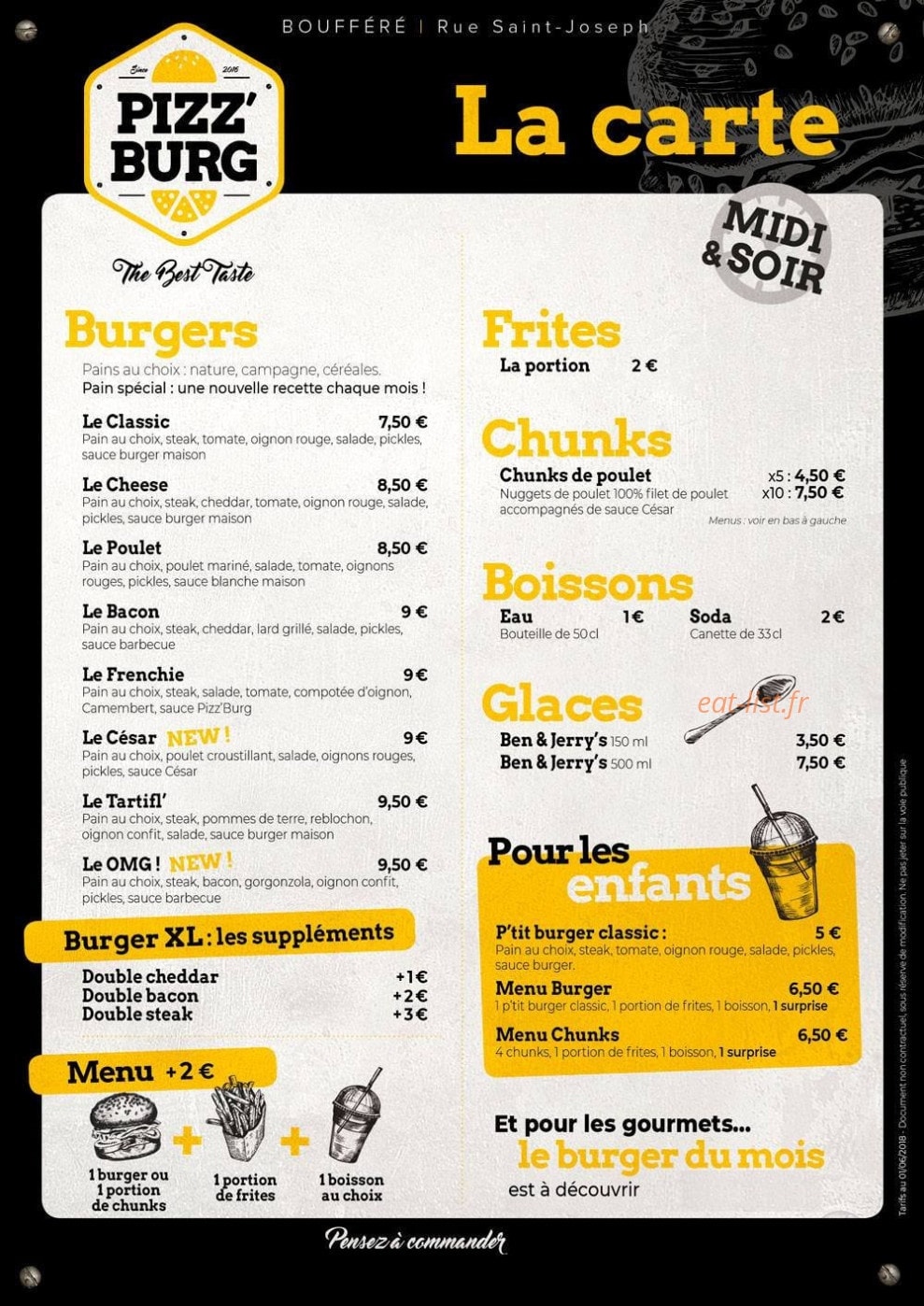 PizzBurg — carte page 2