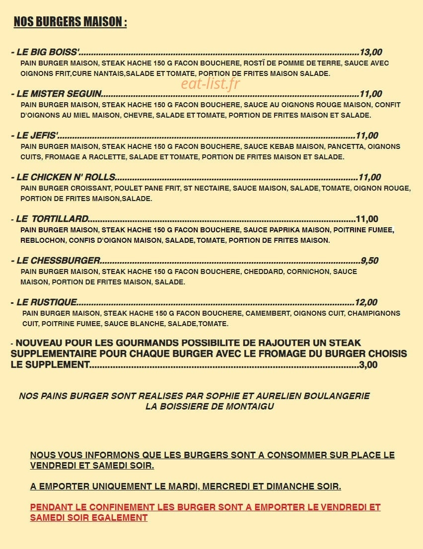 Le boiceria — carte page 3