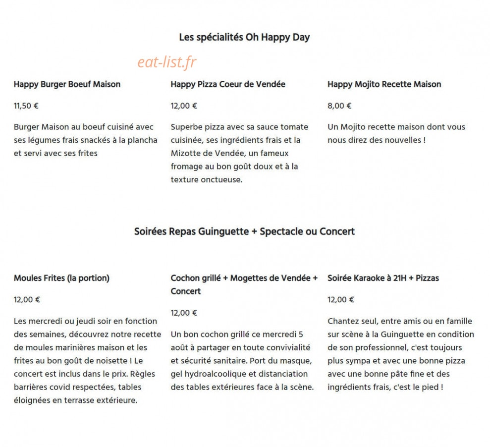 Oh Happy Day — carte page 1