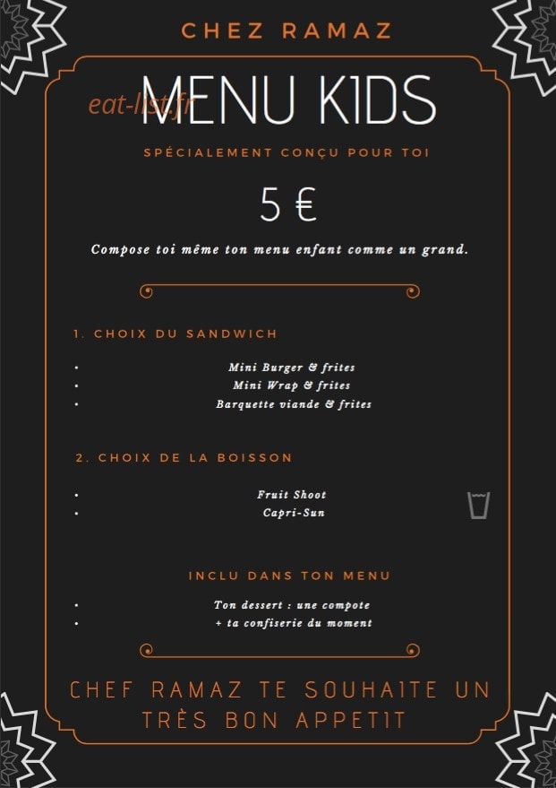 Chez Ramaz — carte page 1