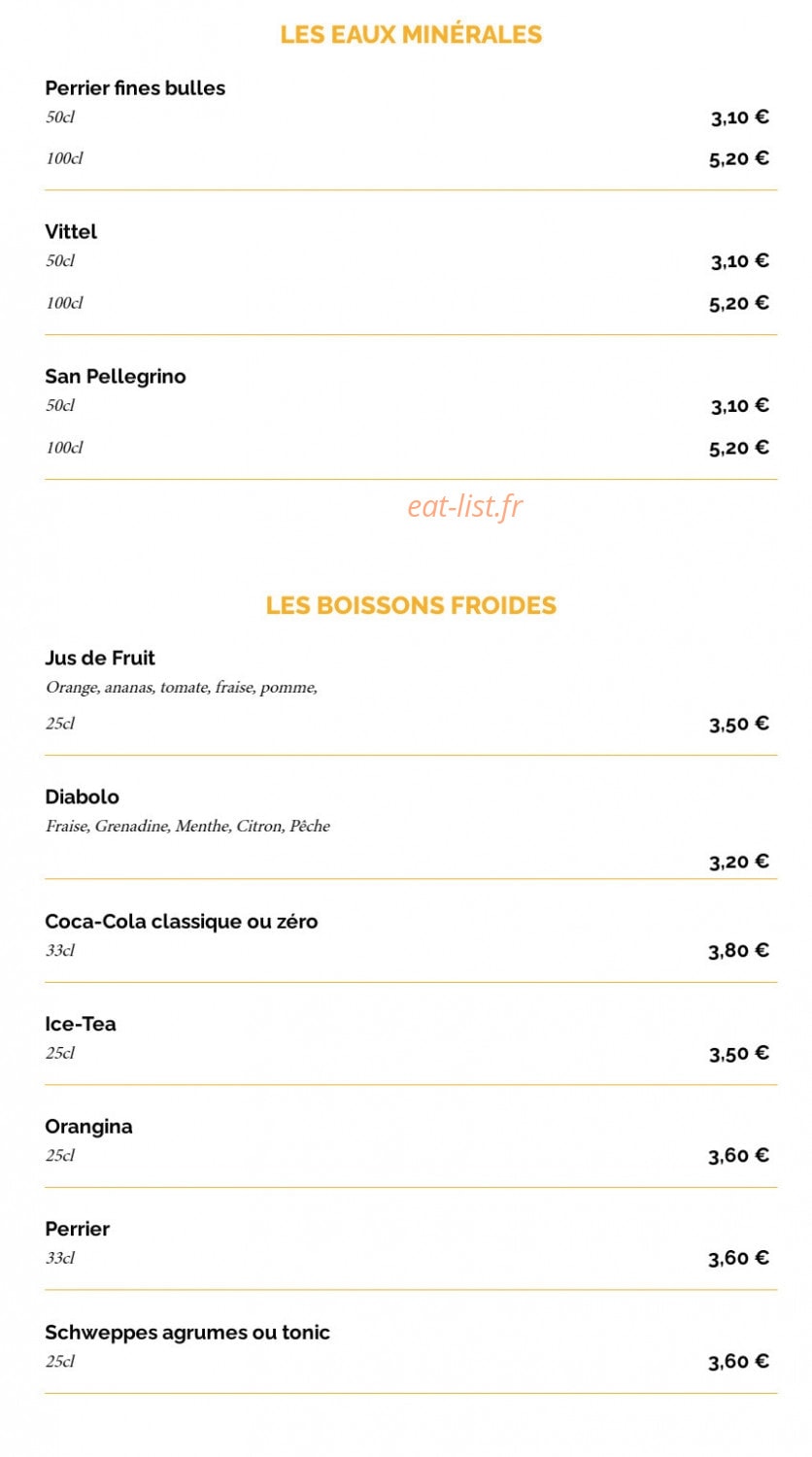 La Taverne — carte page 28