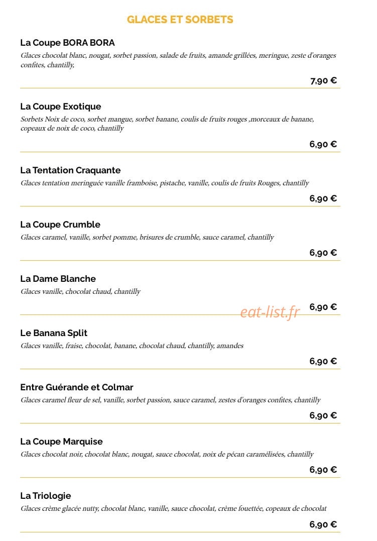 La Taverne — carte page 11