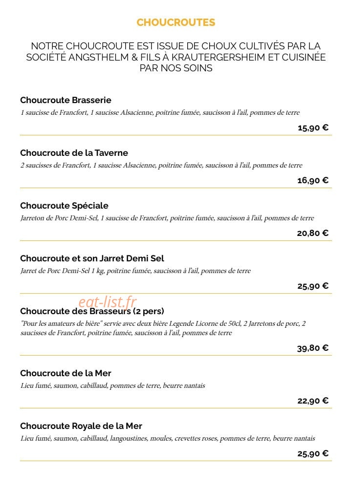 La Taverne — carte page 6