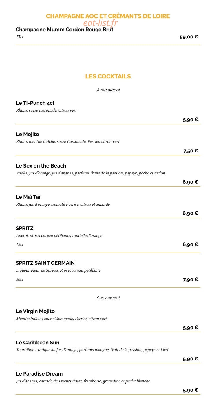 La Taverne — carte page 24