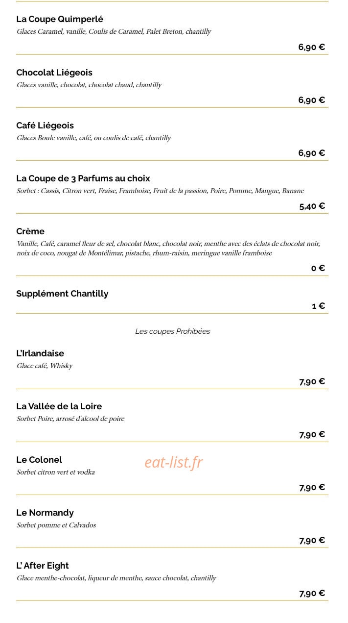 La Taverne — carte page 12