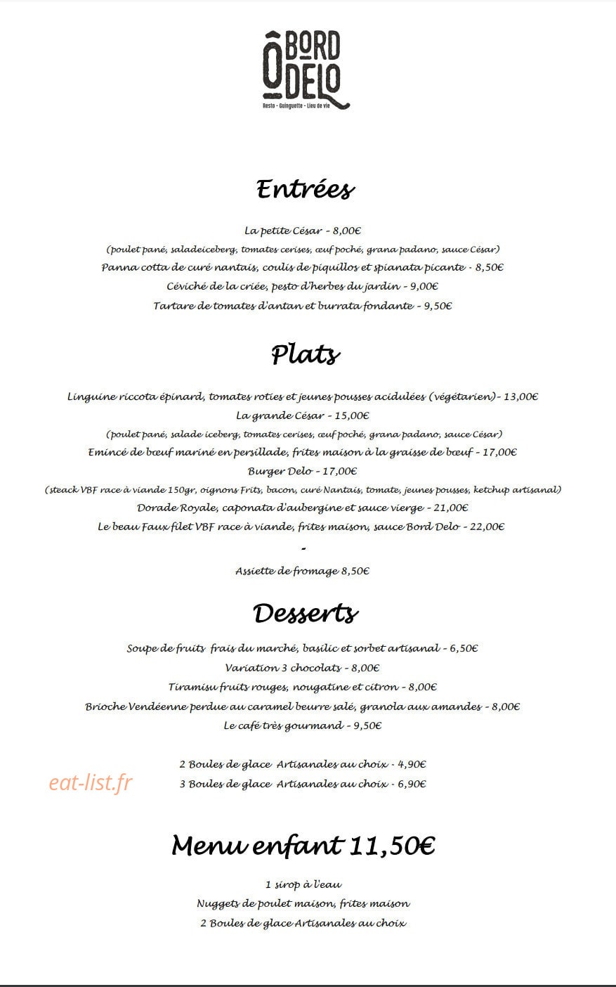 Ô Bord Delo — carte page 1