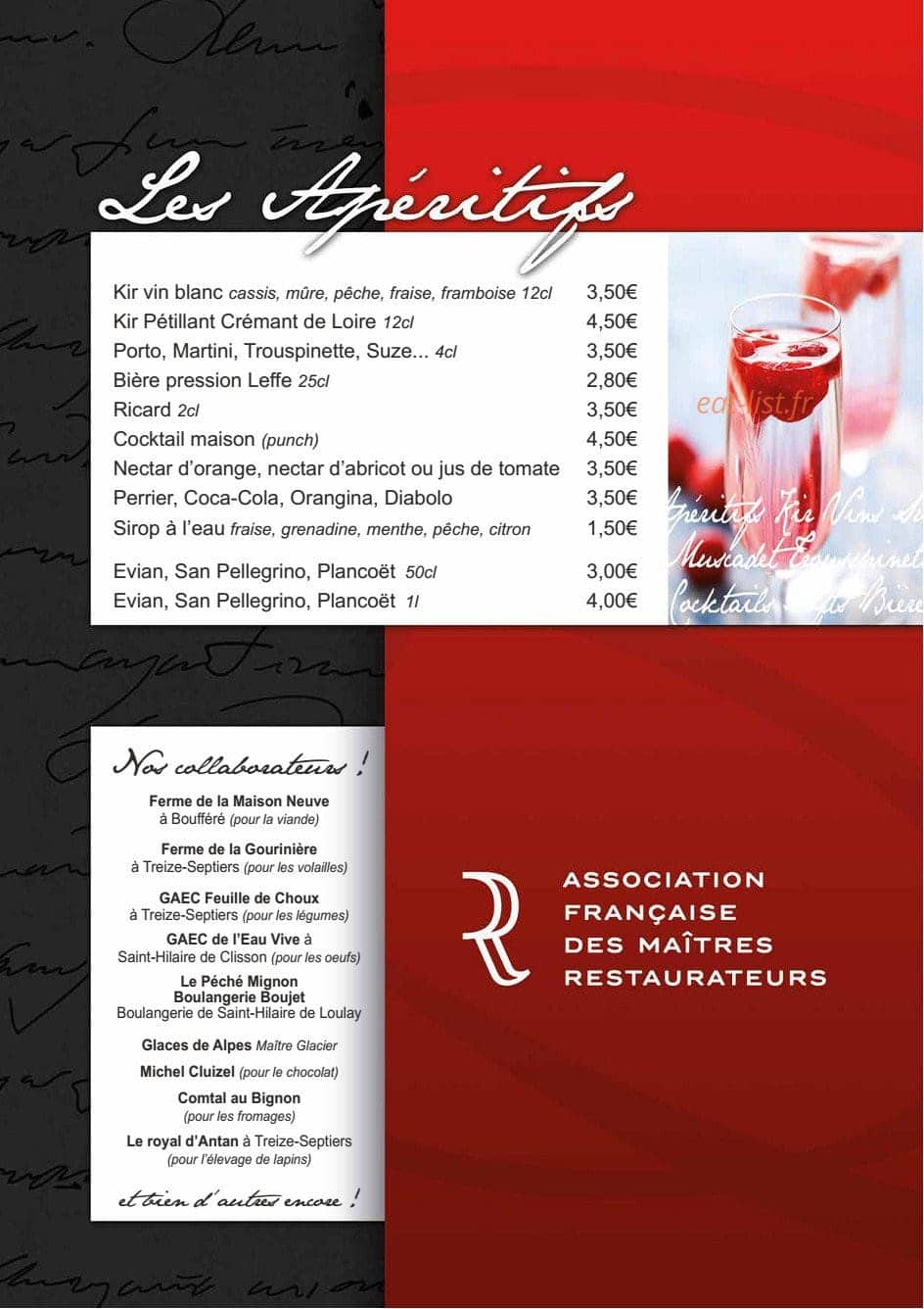 Le bistronome — carte page 1