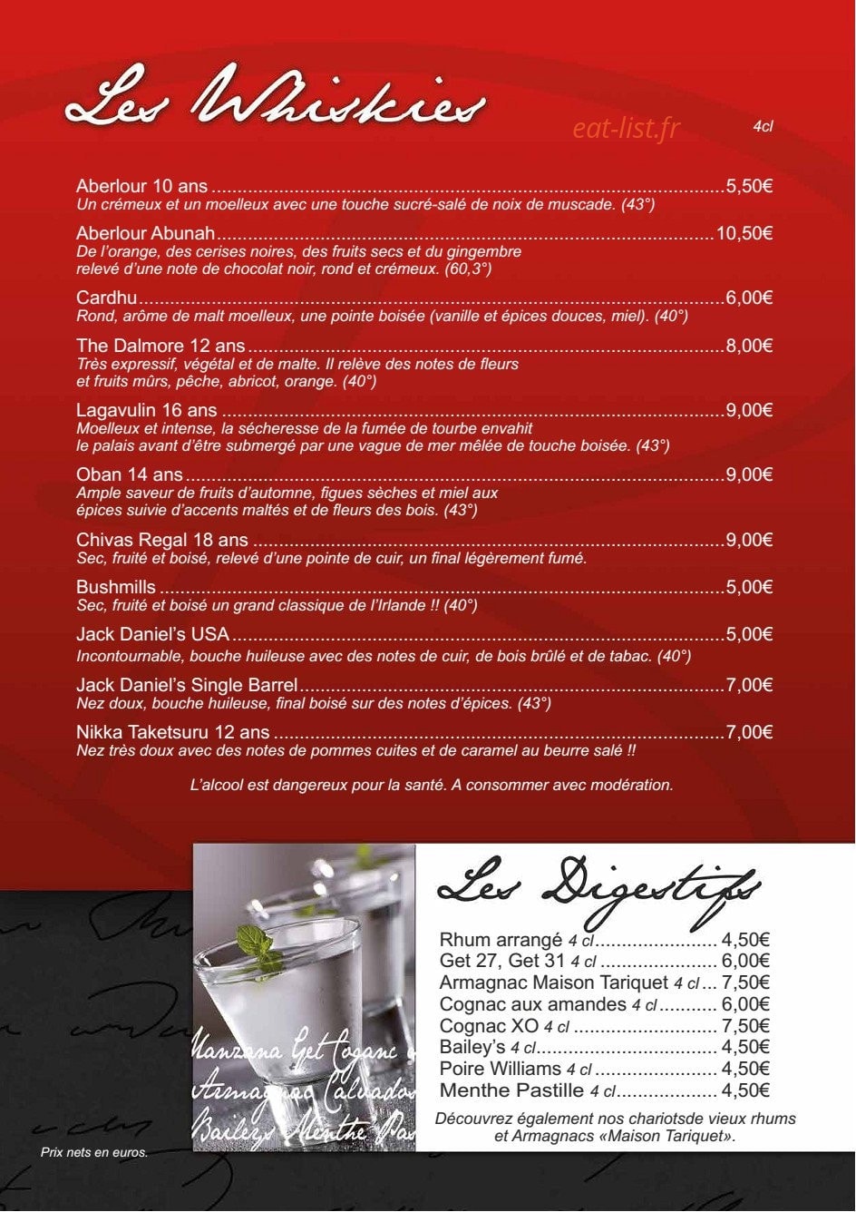 Le bistronome — carte page 2