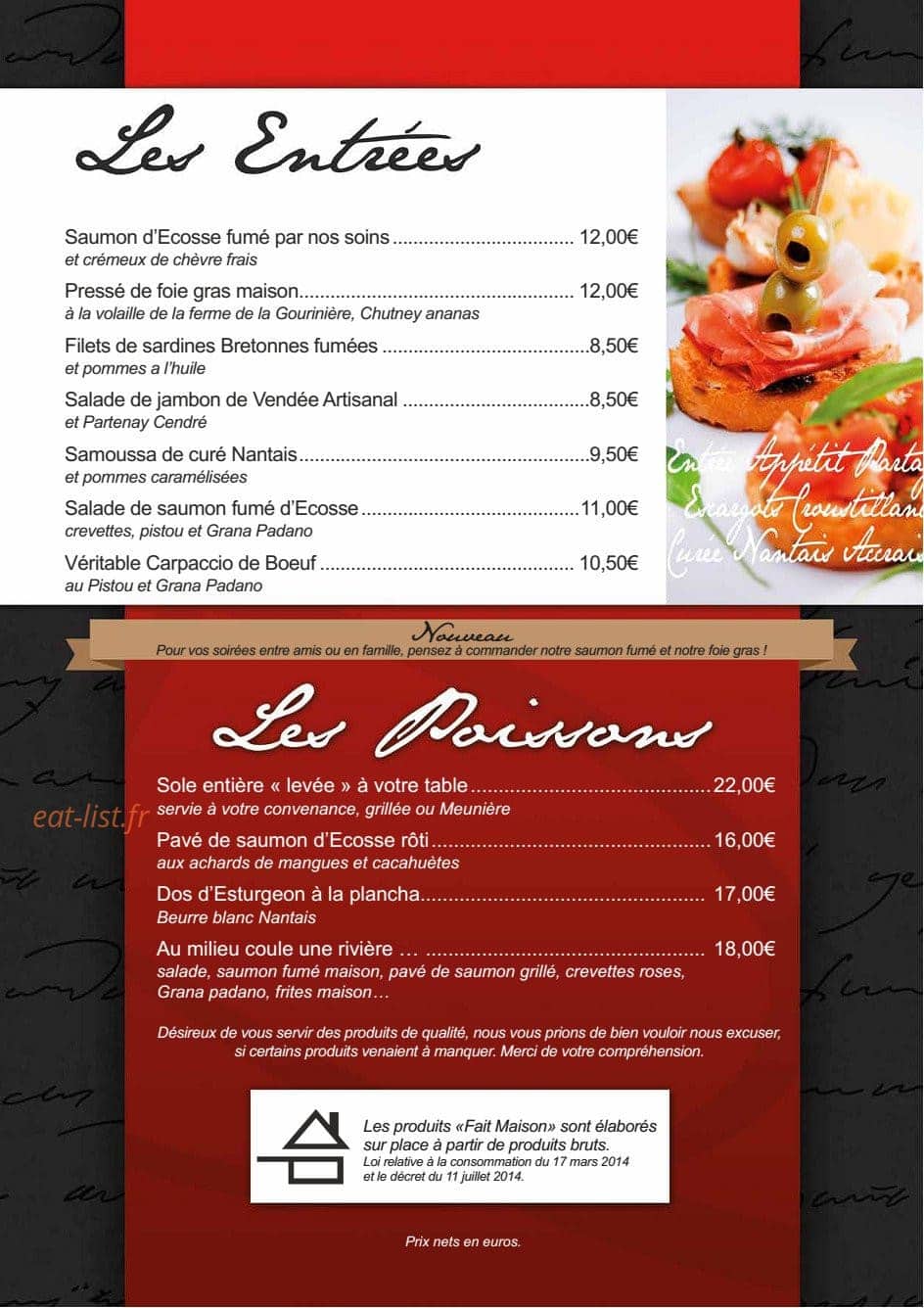 Le bistronome — carte page 3