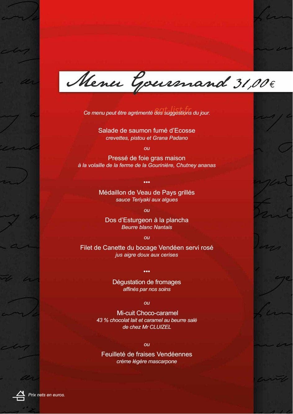 Le bistronome — carte page 6