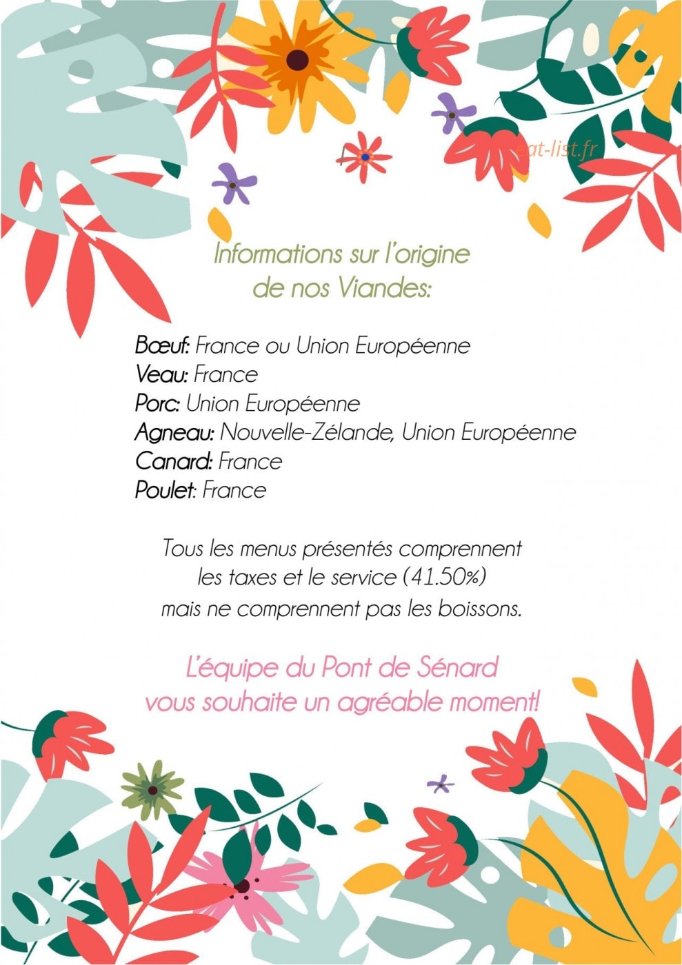 Le pont de Senard — carte page 6