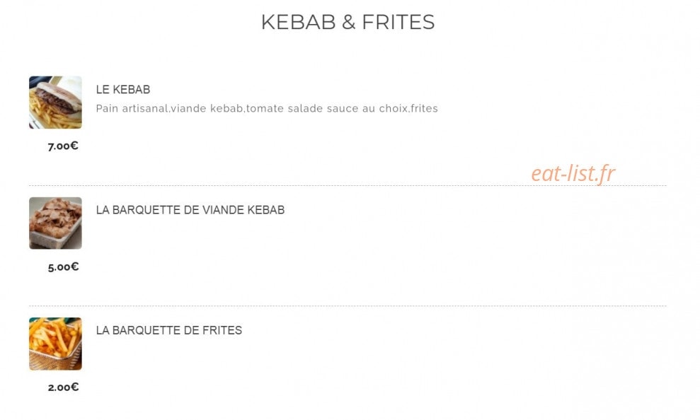 Au Feu de Bois — carte page 7