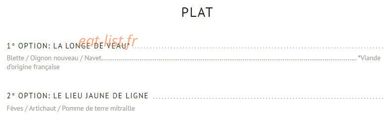 La Pap Restaurant — carte page 2