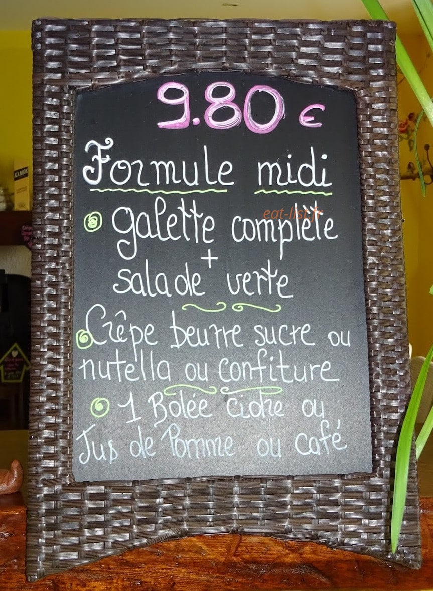 Crêperie Les Lutins — carte page 1