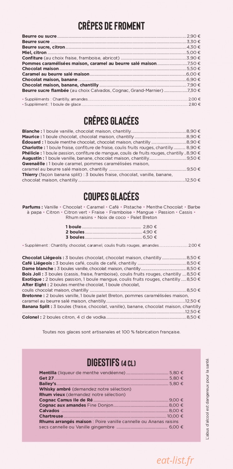 Chez Luisa — carte page 2