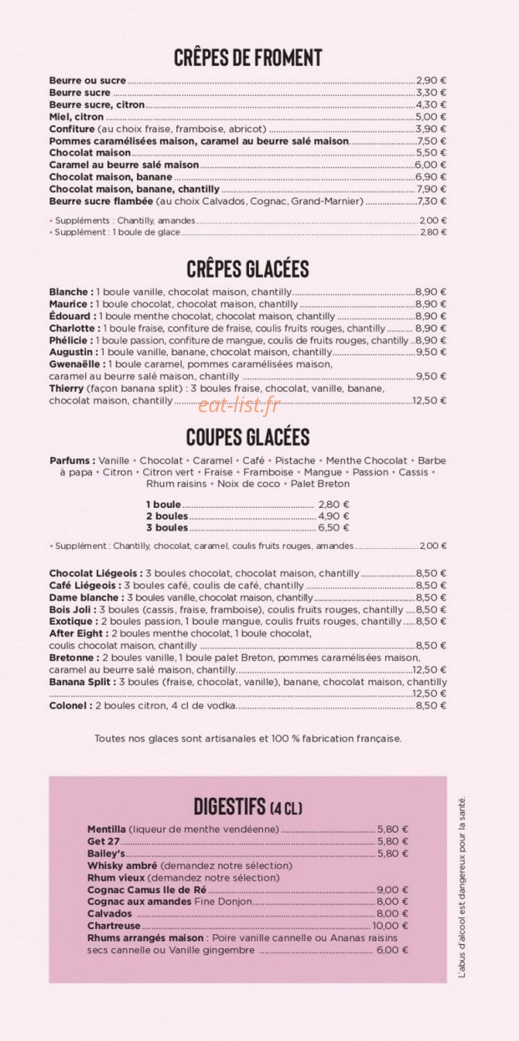 Chez Luisa — carte page 2