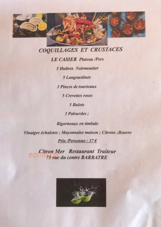 citron mer — carte page 1