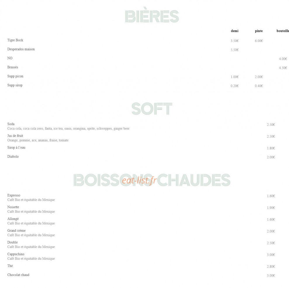 L'Escapade — carte page 4