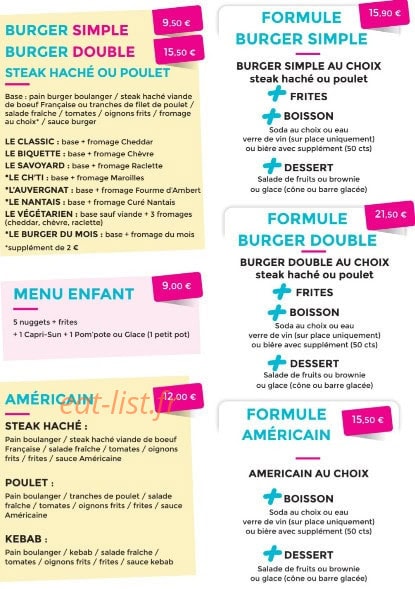 Snacking Diner — carte page 3