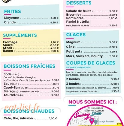 Snacking Diner — carte page 5