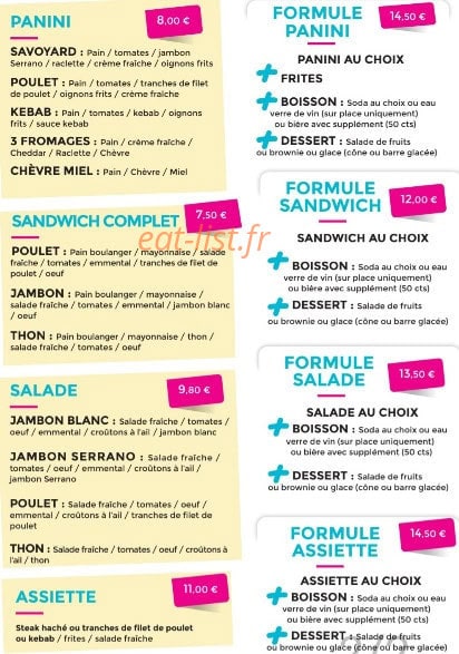 Snacking Diner — carte page 2