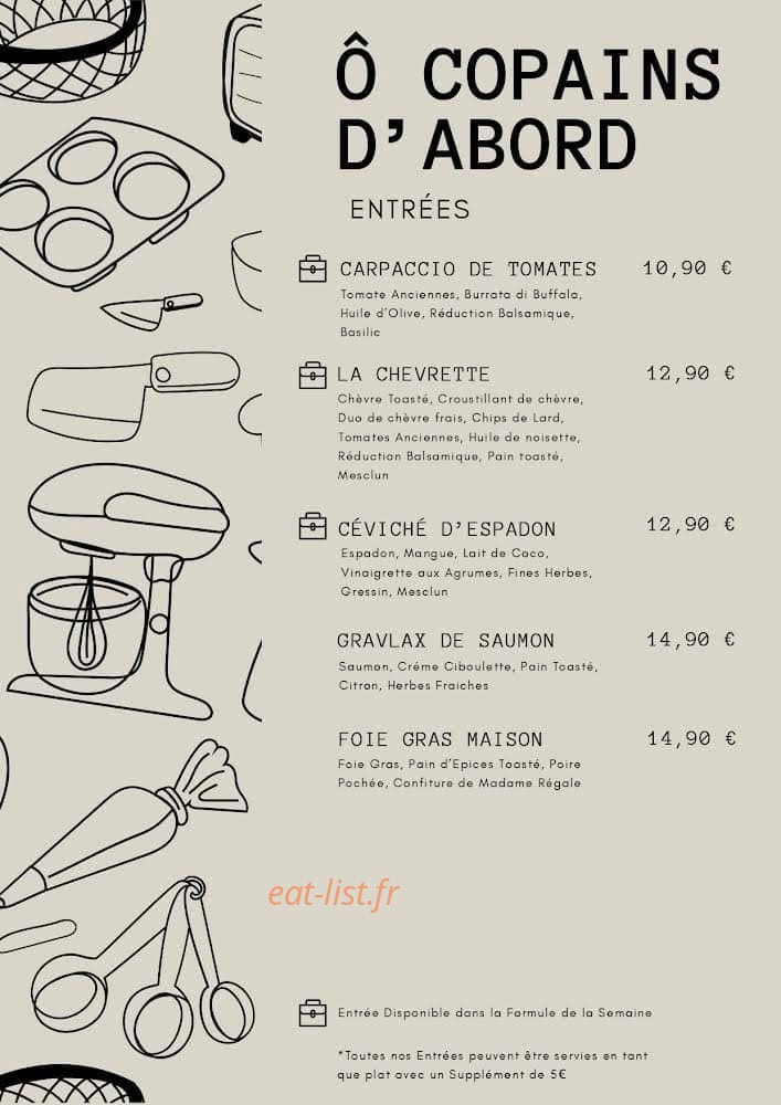Ô copains d'abord — carte page 1