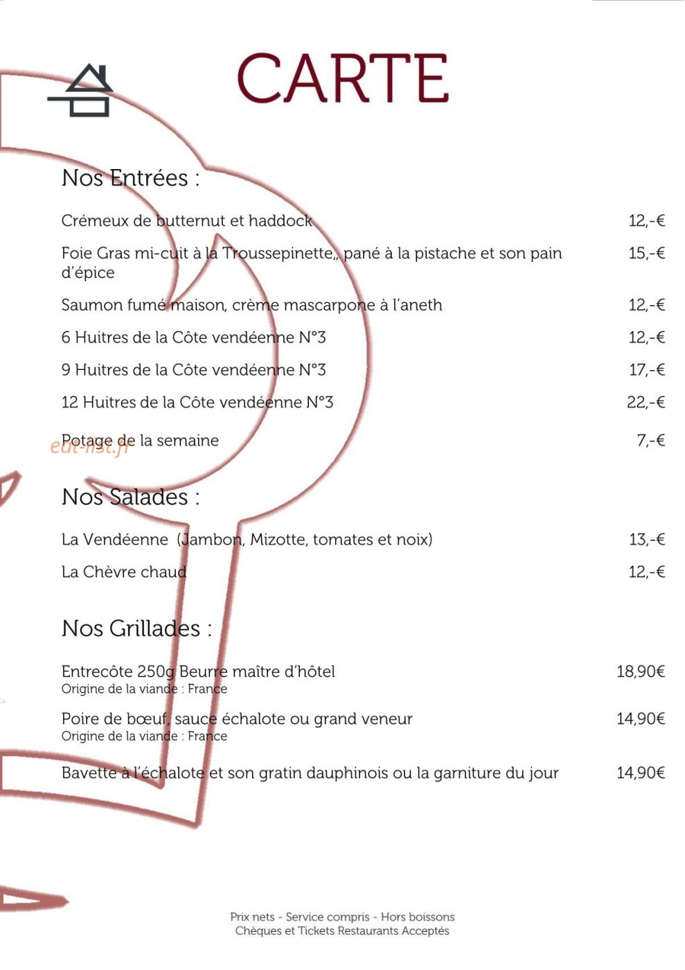 'Auberge de la Bruyère — carte page 4