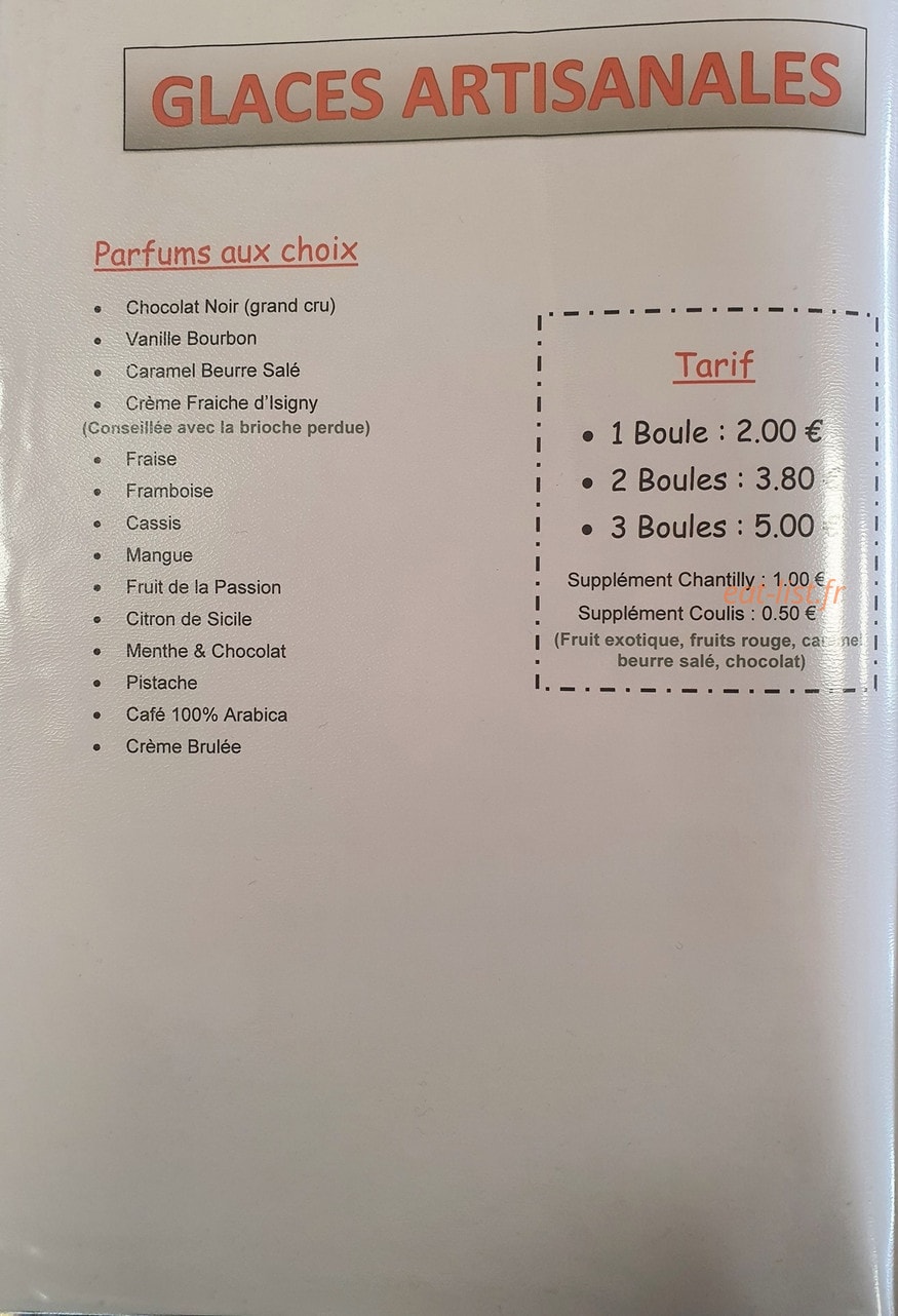 Snack du Lac — carte page 5