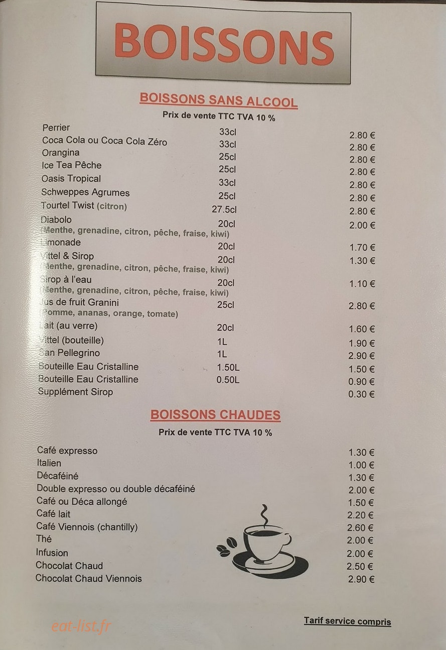 Snack du Lac — carte page 6