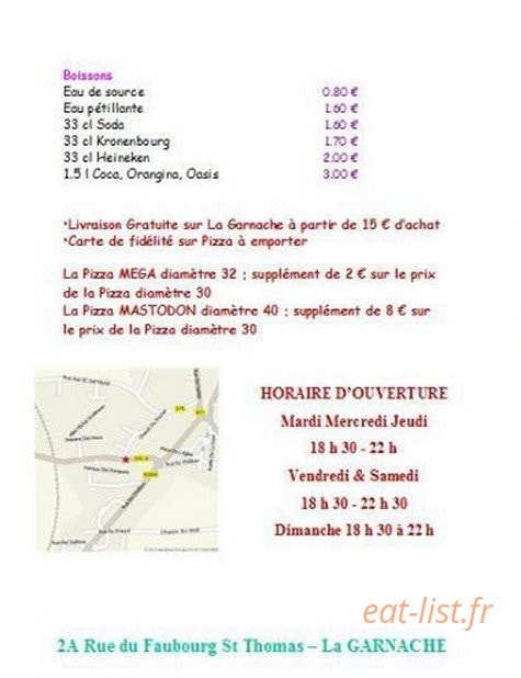 L'abondance Pizza — carte page 4