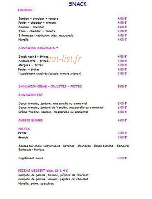 L'abondance Pizza — carte page 3